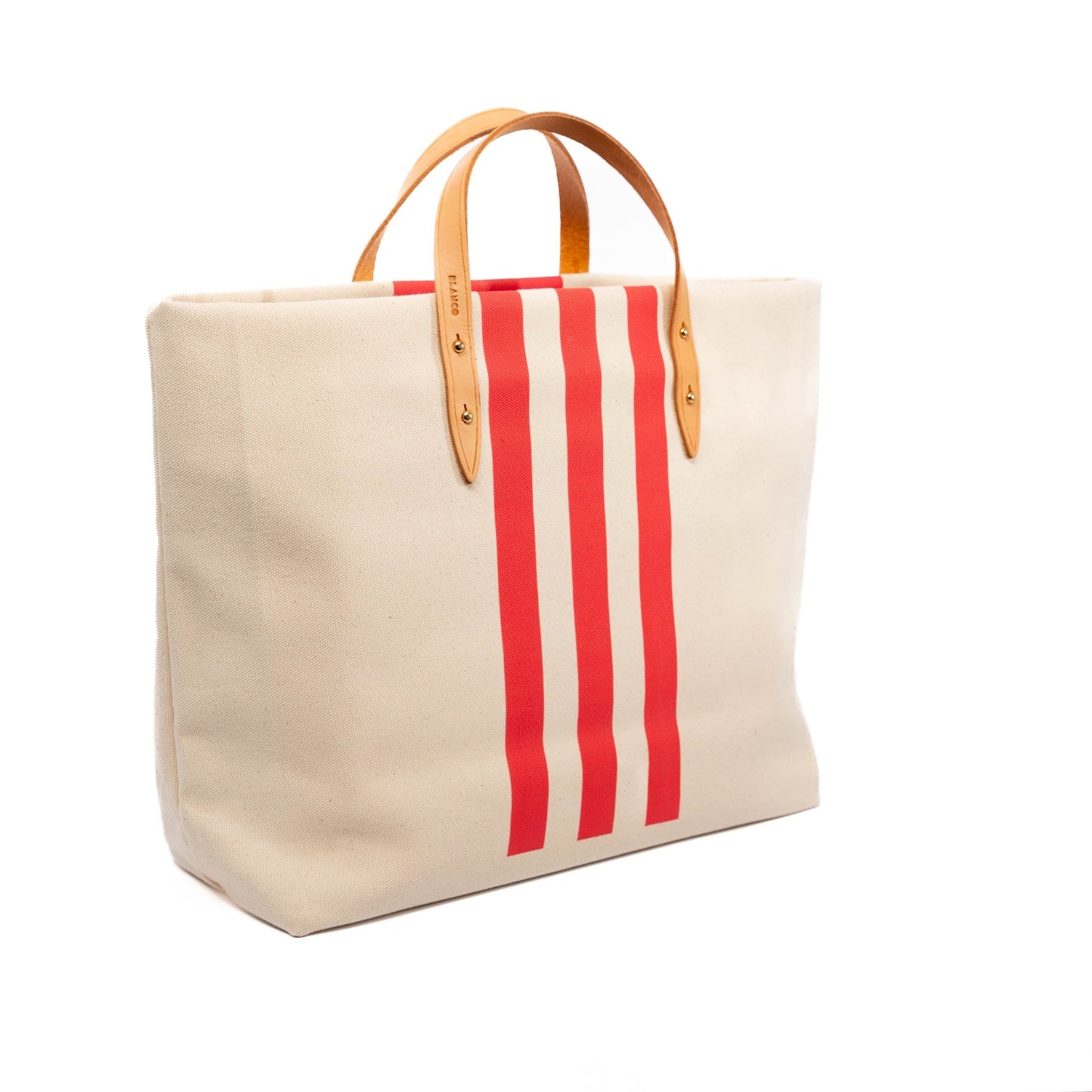 Stripey Tote - Medium - Red - Blanco Bags