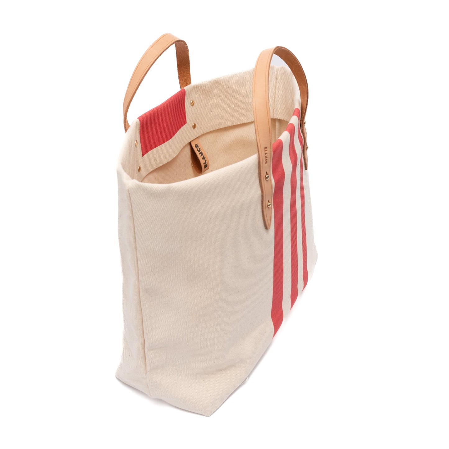 Stripey Tote - Medium - Red - Blanco Bags