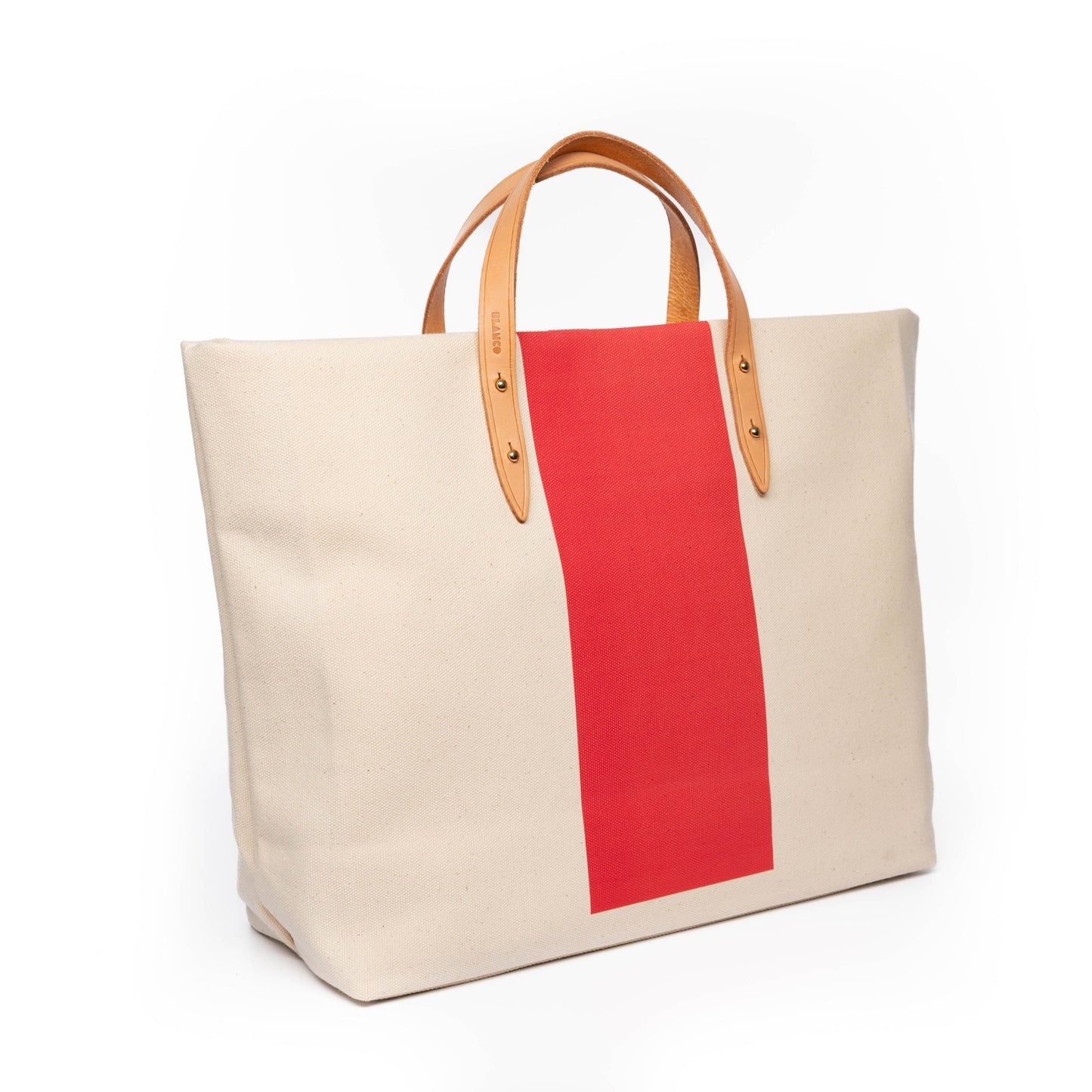 Stripey Tote - Medium - Red - Blanco Bags