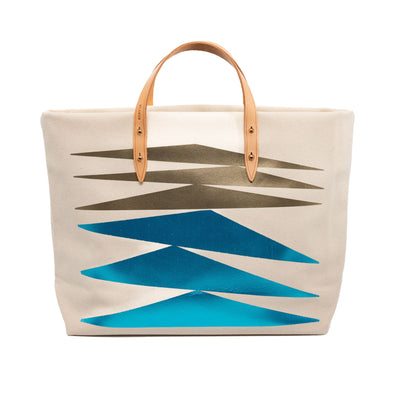 Blue & Gold Marion Tote - Medium - Blanco Bags