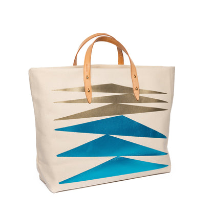 Blue & Gold Marion Tote - Medium - Blanco Bags