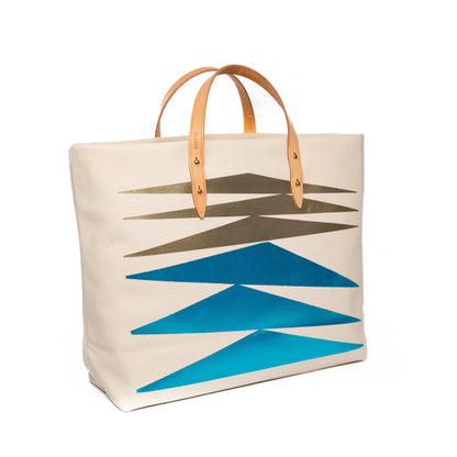 Blue & Gold Marion Tote - Medium - Blanco Bags