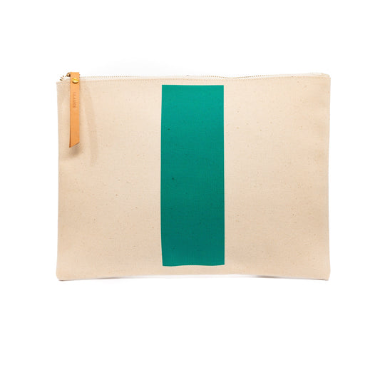 Green Stripe Pouch - Blanco Bags
