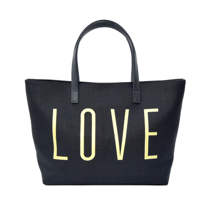 Love Shopper - Black with gold foil - Blanco Bags