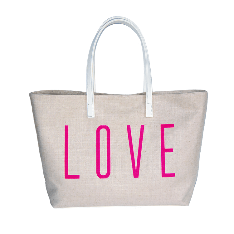 Love Shopper - Neon Pink - Blanco Bags