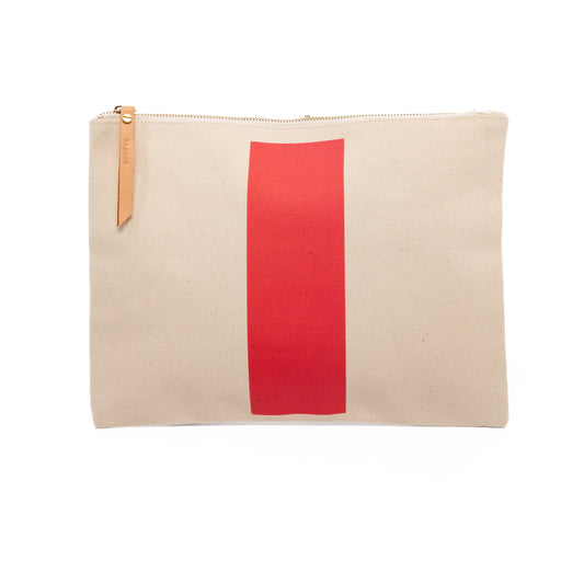 Red Stripe Pouch - Blanco Bags