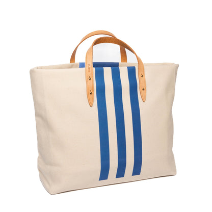 Stripey Tote - Medium - Blue - Blanco Bags