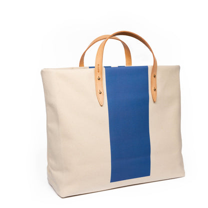 Stripey Tote - Medium - Blue - Blanco Bags