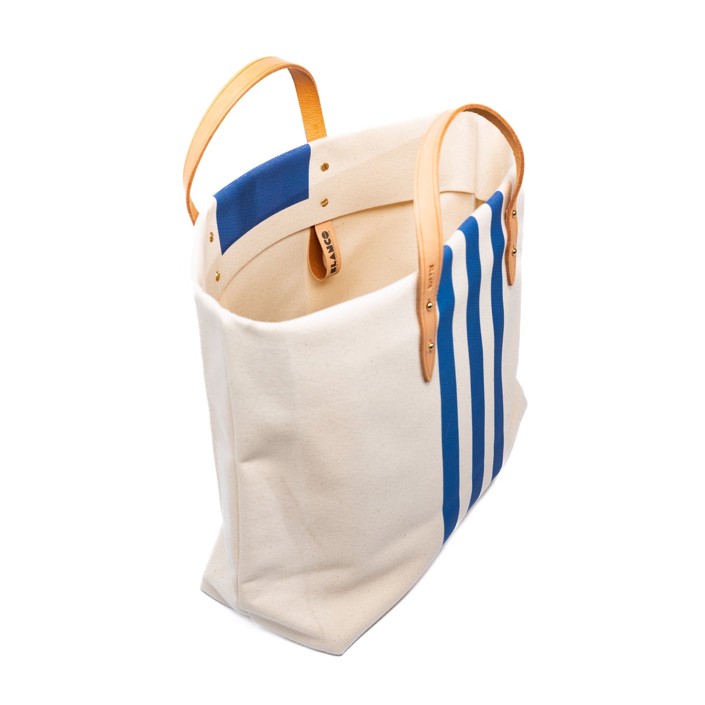 Stripey Tote - Medium - Blue - Blanco Bags