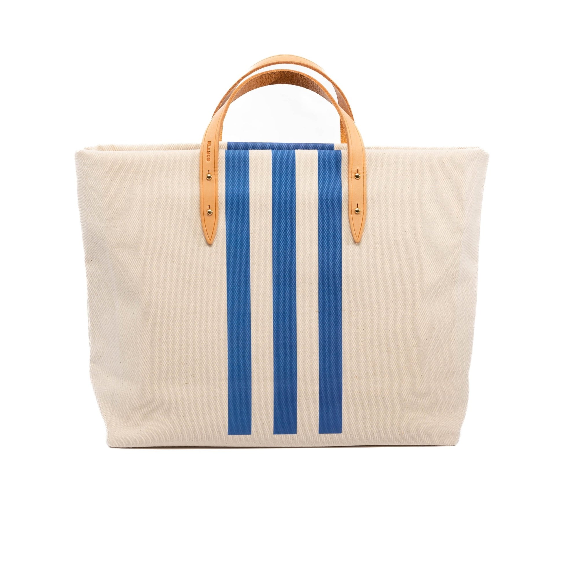 Stripey Tote - Medium - Blue - Blanco Bags