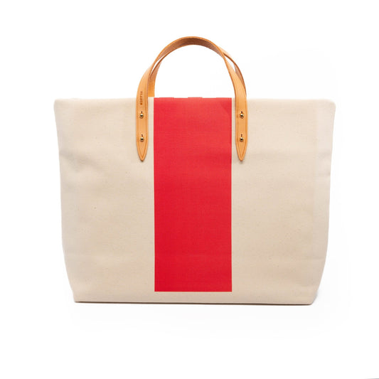 Stripey Tote - Medium - Red - Blanco Bags