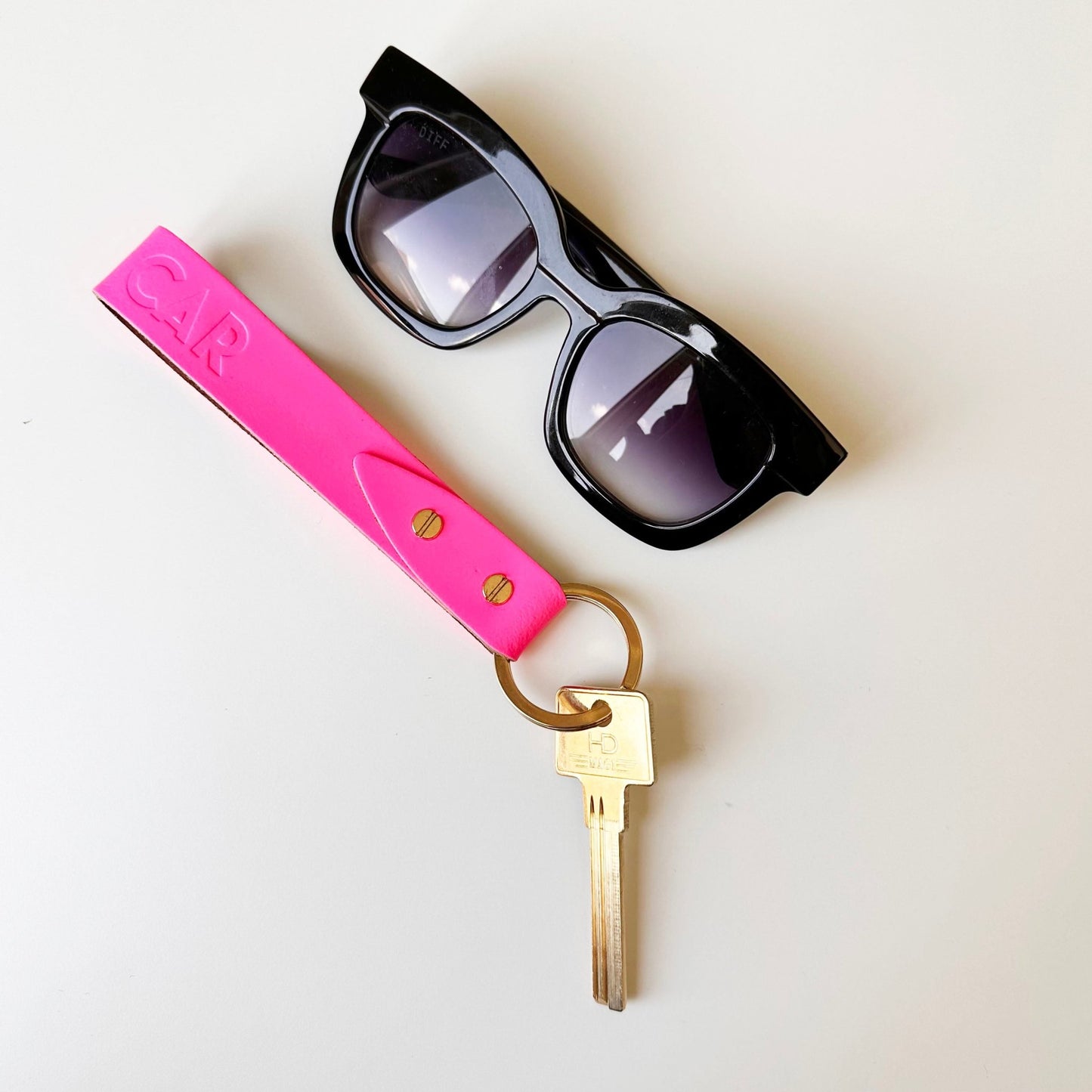 The Big Blanco Key Ring - Neon Pink - Blanco Bags