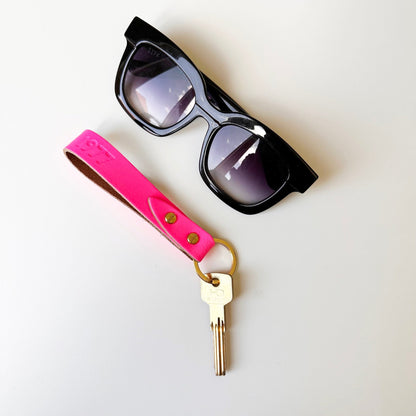 The Mini Blanco Key Ring - Neon Pink - Blanco Bags