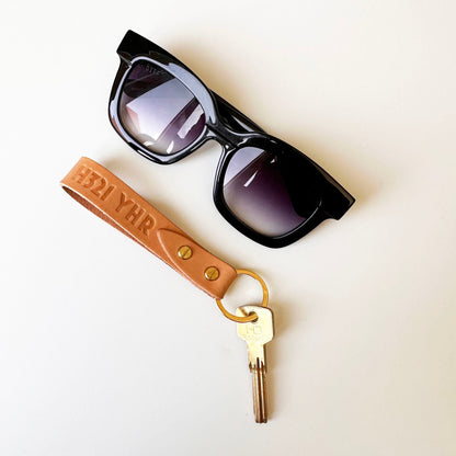 The Mini Blanco Key Ring - Tan - Blanco Bags